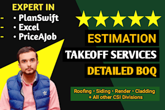 do estimation, takeoff for flooring, painting, roofing, render,cladding and more