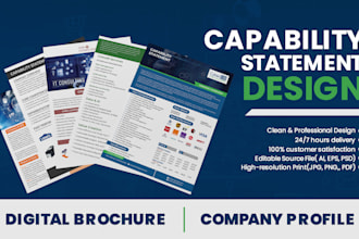 design government capability statement, digital brochure, and company profile