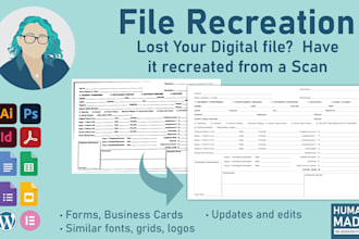 recreate digital files from scans