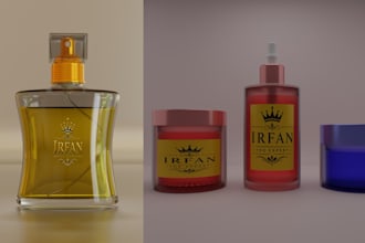 make realistic 3d cosmetic product models and animation