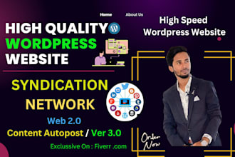 build responsive wordpress website design with auto post syndication network
