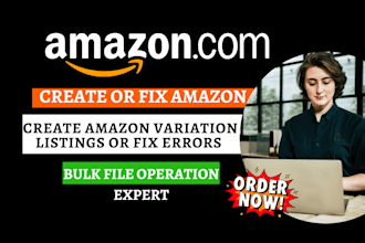 create amazon variations listings, experts bulk flat file