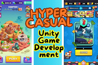 develop 2d 3d unity hyper casual game with unity game development mobile game