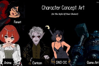draw in the style of your choice for fanart and oc