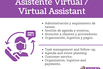 be your bilingual virtual assistant personal or business