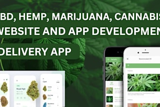 develop cbd website and app, cbd app, cannabis medical app, marijuana, hemp app