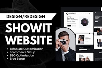 design, redesign and customize showit website or showit template