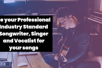 be your professional male singer, songwriter and vocalist