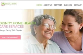 home care website elderly care senior care website healthcare staffing website