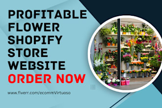 flower shopify store flower dropshipping gift store florist flower website