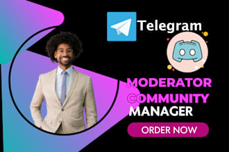 telegram discord community manager moderator crypto