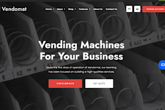 design responsive vending machine website atm machine cas wash website
