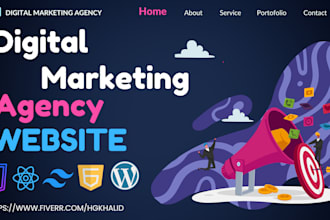 create a digital marketing agency business website