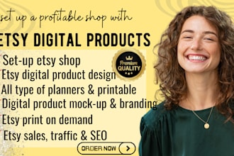 set up etsy shop with etsy digital products etsy digital planner etsy SEO