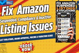 fix amazon listing errors, suppression, improve account health and detail page