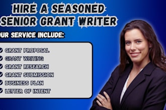 draft your grant proposal, bid proposal do grant application, rfp, grant writing