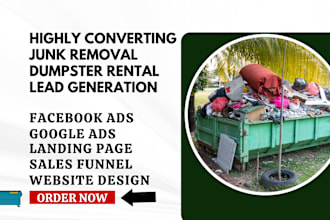 generate junk removal leads, junk cleaning leads, website truck rubbish removal