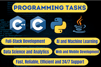 do ai, ml, web, bots, java cpp or python programming assignment projects