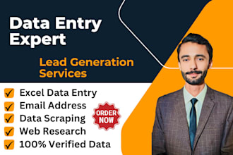 find email addresses, data entry, and lead generation for you