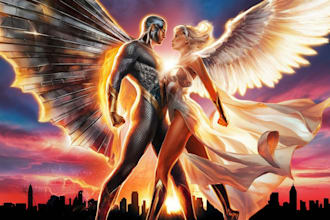 draw amazing couple superhero character