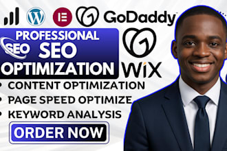do SEO optimization for wix website duda, yoast, shopify, godaddy website design
