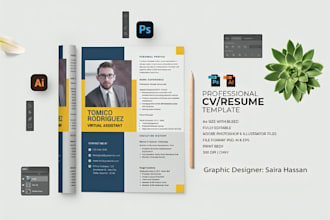 design an interactive resume, cv and portfolio