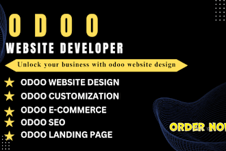 design and customized ecommerce store business website on odoo