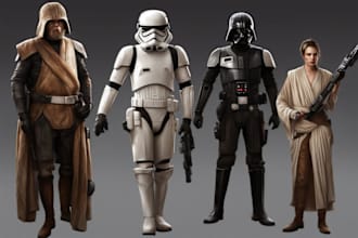 draw your star wars sci fi character art