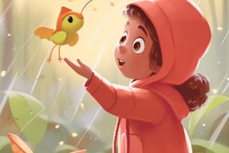 create children book illustration, children book illustration