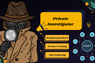 perform private investigation and osint background check