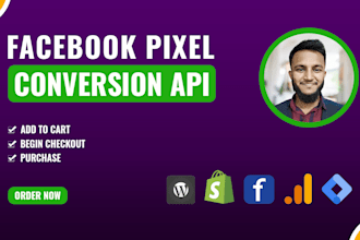 setup meta facebook pixel and conversion API on your ecommerce website