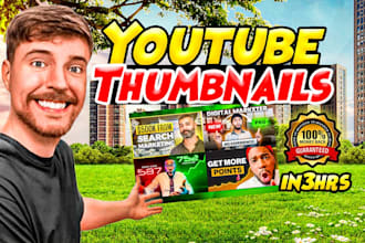 design amazing and attractive youtube thumbnail