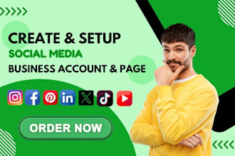 perfect all social media accounts create, set up, and optimize for your business