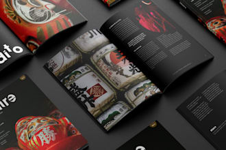 design a professional magazine layout cover and newsletter