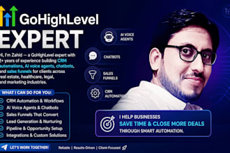 be your gohighlevel expert ghl expert CRM and automation