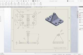 create 2d technical drawing and 3d model from solidworks
