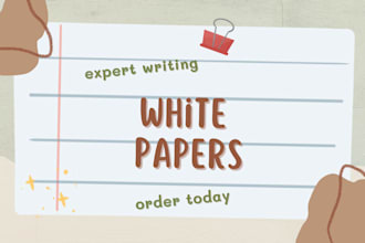 research and write quality white papers