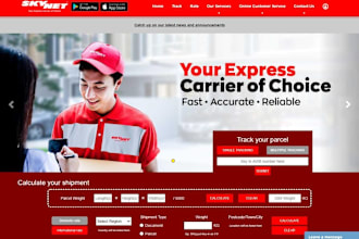 courier service website, dispatch and delivery, logistics and trucking website