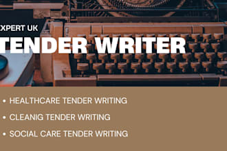 write or review bids, tenders and procurement proposal