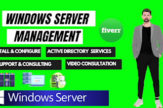 install microsoft windows servers ad, gpo , dns, dhcp, iis,  adcs, rds, vdi,