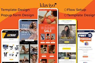 do klaviyo email design with flow setup