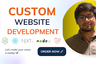 build or rebuild website development full stack developer create custom website