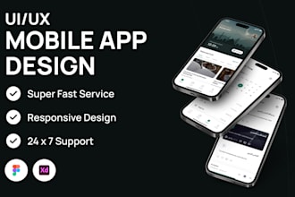 do modern uiux website design, mobile app nd dashbord design
