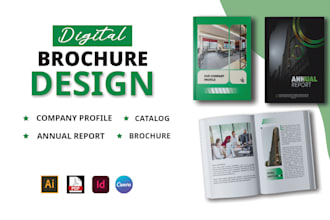 design digital brochure, company profile, annual report, catalog, corporate