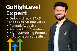 manage ghl account, build high converting funnels, workflows, automation special
