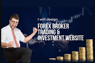 develop custom forex broker website, stock broker website