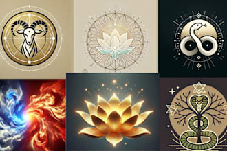 create sacred geometry or mandala or   spiritual logo