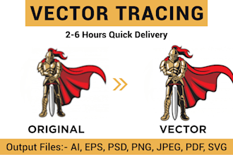 convert to vector tracing, logo image into vector, recreate, redraw vectorize ai