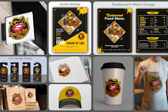 design restaurant logo and complete branding
