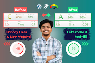 optimize wordpress website speed into 1 to 3 sec with more than 90 score